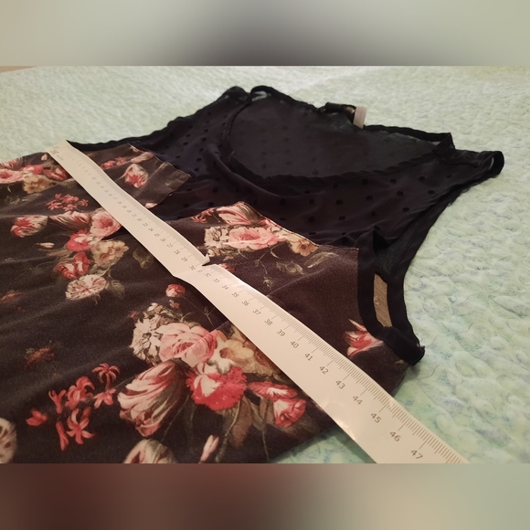 H&M floral dress with mesh polka dots - Picture 12 of 16